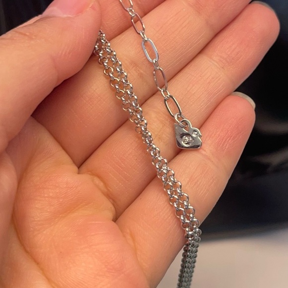 Pink Swarovski RARE crystal silver tone necklace - Picture 9 of 11